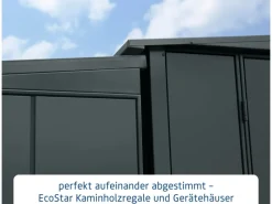 Hörmann Kaminholzregale|Kaminholzregal Elegant-V Typ 2 aus Metall RAL7016