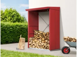 Hörmann Kaminholzregale|Kaminholzregal Elegant-V Typ 1 aus Metall RAL3004