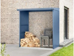 Hörmann Kaminholzregale|Kaminholzregal Trend-V Typ 2 aus Metall RAL5014