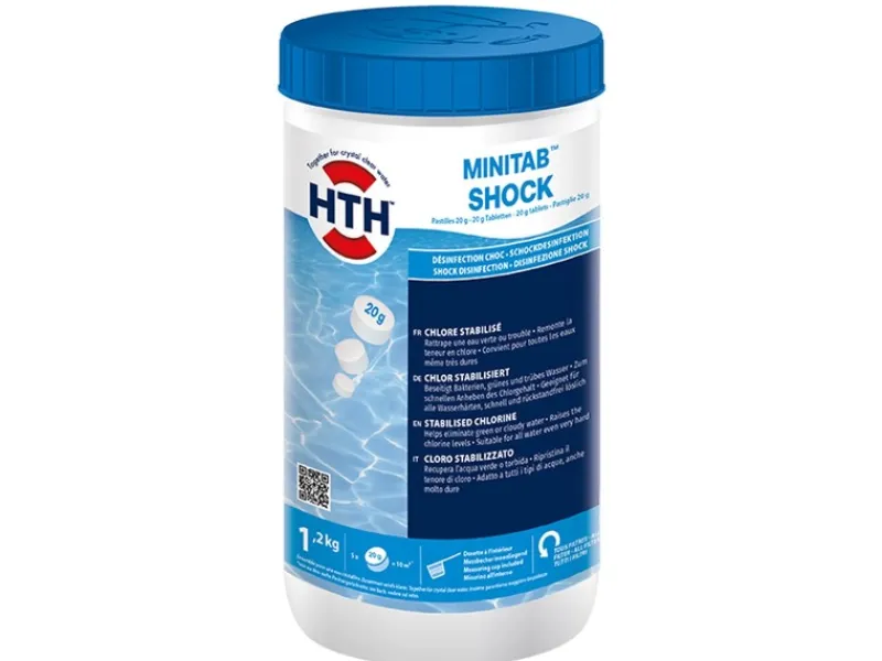 Poolpflege|HTH 1,2 kg MiniTab Shock 20 g Schnell Löslich Chlor Tabletten Desinfektion