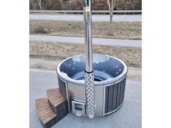 Icewolf Hot Tub Badefass mit Spa  Massage &  Sprudelfunktion für 4 bis 6 Personen 200cm Vollaustattung* Clearance