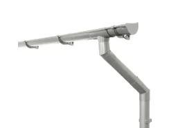 INEFA Gartenlauben|Dachrinnen Set PVC 5m NW 100 Halbrund für Gartenhaus Carport