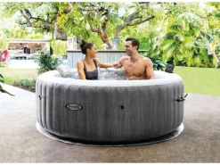 Intex Outdoor Whirlpools|PureSpa Bubble Massage Greywood Deluxe Ø 196 cm x 71 cm