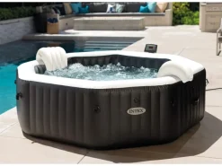 Whirlpool PureSPA Bubble Jet laminiertes Vinyl Schwarz Octagon Ø 218 x 71*Intex Hot