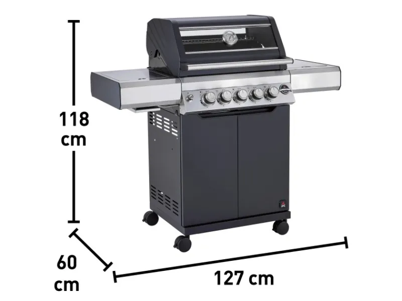 Jamestown-Grill Gasgrills|Jamestown 3-Brenner Gasgrill Knox inkl. Abdeckung + Rotisserie