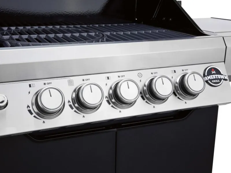 Jamestown-Grill Gasgrills|Jamestown 3-Brenner Gasgrill Knox inkl. Abdeckung + Rotisserie