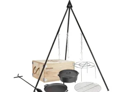 Jamestown Dutch-Oven-Set Dreibein 6-tlg. Schwarz*Jamestown-Grill New