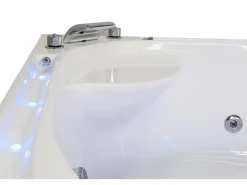 Jet-Line Outdoor Whirlpools|Eckwhirlpool Villa Sabrina Weiss mit Umlaufendem Wasserfall für 2 Personen