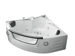 Eckwhirlpool Villa Carlotta 150cm in Weiß mit Heizung und Unterwasserbeleuchtung*Jet-Line Best