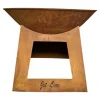 Jet-Line Feuerschalen|Feuersäule mit Feuerschale Fargo in Rostoptik 60 x 71 x 71 cm
