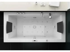 Whirlpool Villa Eugenie Weiß für 2 Personen mit Heizung und Unterwasserbeleuchtung*Jet-Line Sale