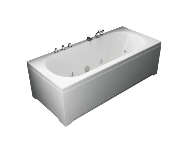 Jet-Line Outdoor Whirlpools|Whirlpool Villa Gabriela in Weiß mit Unterwasserbeleuchtung und 12 Düsen