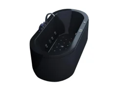 Jet-Line Outdoor Whirlpools|Whirlpool Villa Sofia Oval in Schwarz mit Heizung und Unterwasserbeleuchtung