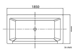 Whirlwanne Lugano in Weiß mit Sichtfenster Heizung und Unterwasserbeleuchtung*Jet-Line Best