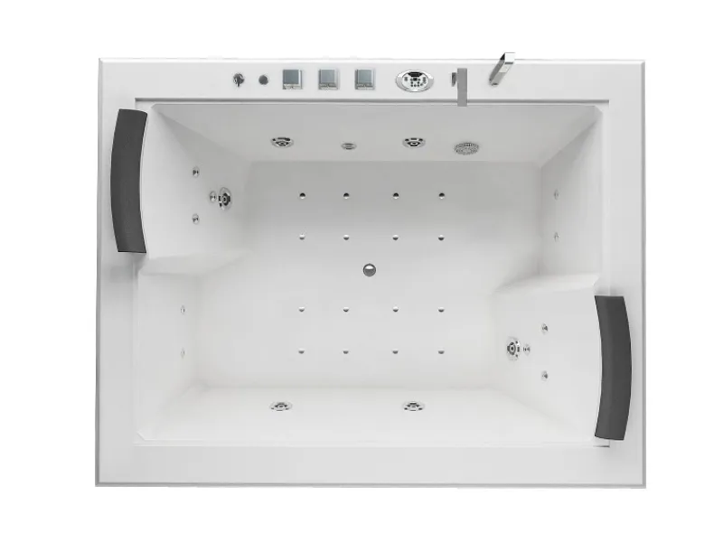 Jet-Line Outdoor Whirlpools|XXL Whirlpool Babilon für 2 Personen mit Heizung und Unterwasserbeleuchtung