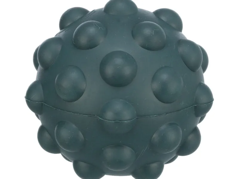 Jollypaw Outdoor-Spielzeug|Ball mit Noppen Naturgummi Ø 8 cm Petrol