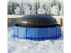 Juskys Pool Abdeckung|Aufblasbare Poolabdeckung für den Winter Rund 4 Meter