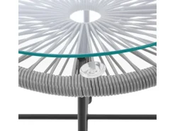 Balkonmöbel Set Ostana 3 Teilig mit Tisch und 2 Sesseln*Juskys Hot