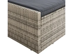 Juskys Sonnenliegen|Doppelsonnenliege Syros mit Dach Grau Meliert