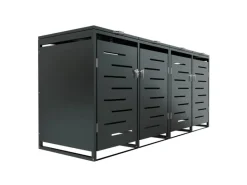 4er Metall Mülltonnenbox Arel*Juskys