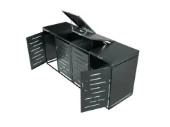 4er Metall Mülltonnenbox Arel*Juskys