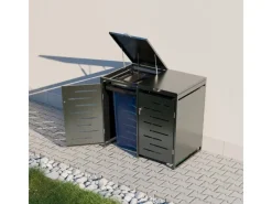 2er Metall Mülltonnenbox Arel*Juskys Online