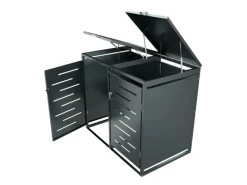 2er Metall Mülltonnenbox Arel*Juskys Online