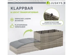 Juskys Sonnenliegen|Faltbare Sonnenliege Lamia Grau Meliert