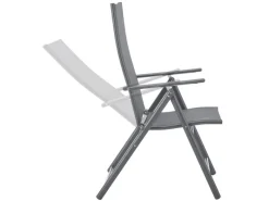 Juskys Gartenstühle|Gartenstuhl Campingstuhl Calena 2er Set Klappbar Verstellbar Anthrazit