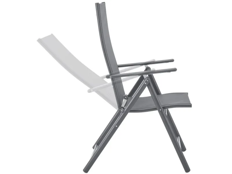 Juskys Gartenstühle|Gartenstuhl Campingstuhl Calena 2er Set Klappbar Verstellbar Anthrazit