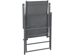 Juskys Gartenstühle|Gartenstuhl Campingstuhl Calena 2er Set Klappbar Verstellbar Anthrazit