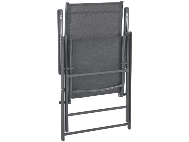 Juskys Gartenstühle|Gartenstuhl Campingstuhl Calena 2er Set Klappbar Verstellbar Anthrazit