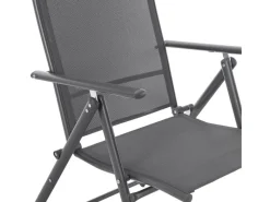 Juskys Gartenstühle|Gartenstuhl Campingstuhl Calena 2er Set Klappbar Verstellbar Anthrazit