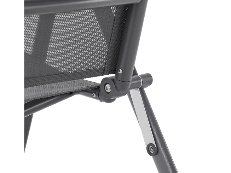 Juskys Gartenstühle|Gartenstuhl Campingstuhl Calena 2er Set Klappbar Verstellbar Anthrazit