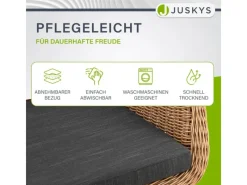 Juskys Gartenstühle|Gartenstuhl Cody 6er Set mit Beinen aus Eisen