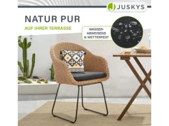 Gartenstuhl Cody 2er Set mit Beinen aus Eisen*Juskys Best