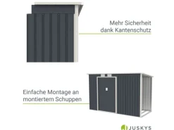 Juskys Kaminholzregale|Holzunterstand für Metall Geräteschuppen M Rechts