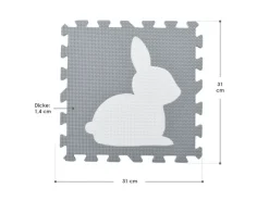 Juskys Outdoor-Spielzeug|Kinder Puzzlematte Timon 36-teilig Pets and Corner