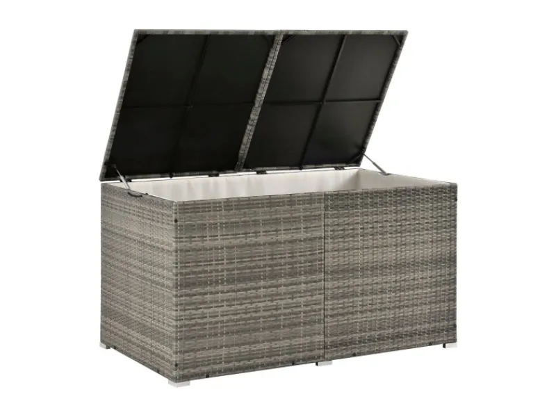 Juskys Outdoor-Spielzeug|Auflagenboxen|Polyrattan Gartenmöbel Auflagenbox Ikaria mit Innenplane in