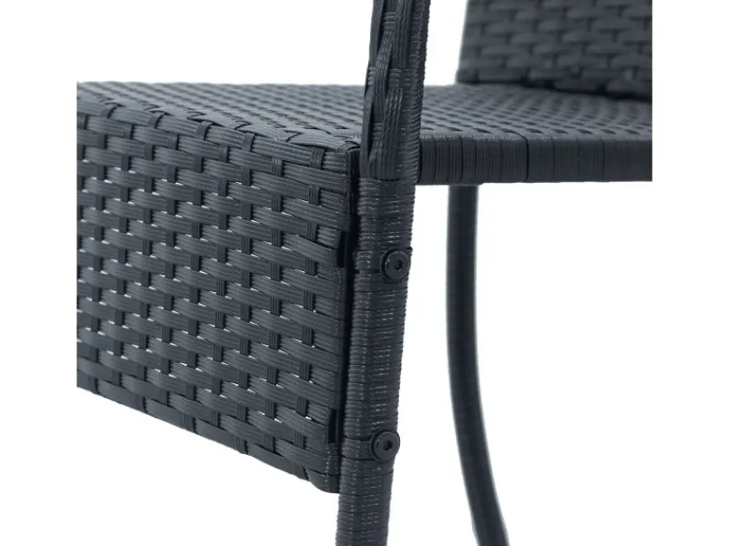 Juskys Gartenstühle|Gartenmöbel-Sets|Polyrattan Gartenstühle Yoro 8er Set Stapelbar mit Armlehnen