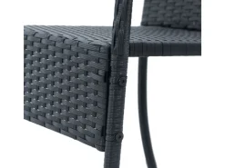 Juskys Gartenmöbel-Sets|Gartenstühle|Polyrattan Gartenstühle Yoro 6er Set Stapelbar mit Armlehnen