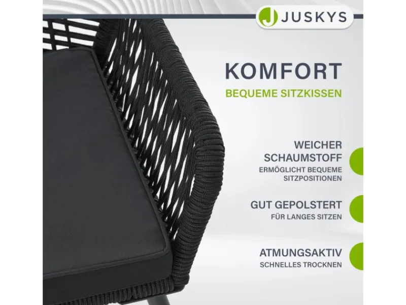 Rope Gartenstühle Kastos 4er Set*Juskys Sale