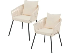 Rope Stühle 2er Set mit Sitz und Rückenkissen*Juskys Sale