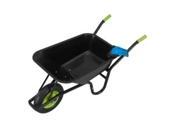 Schubkarre Garden 100L mit Handschuhen Schwarz*Juskys Discount