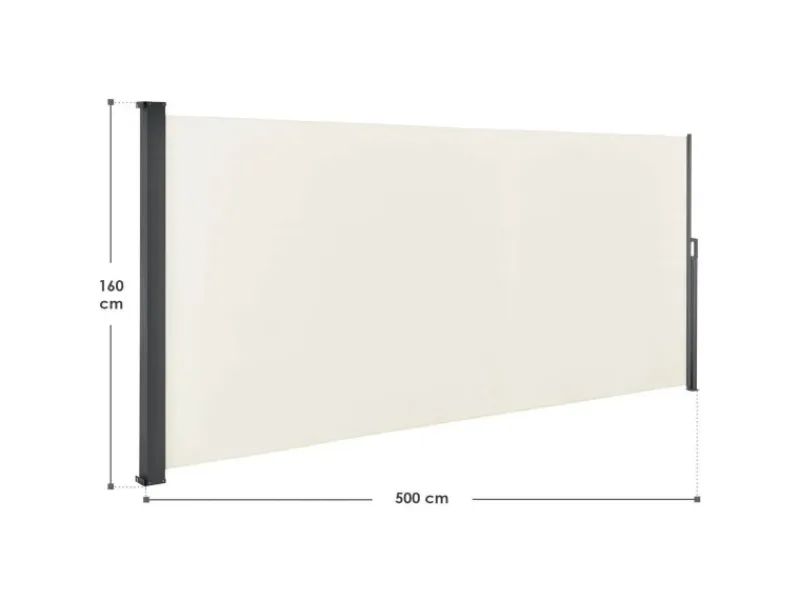 Seitenmarkise Dubai 500 x 160 cm*Juskys Clearance