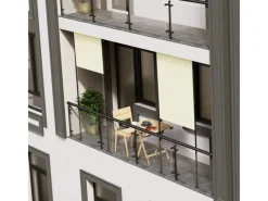 Juskys Balkonmöbel|Senkrechtmarkise Barbados 120 x 310 cm