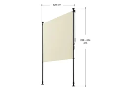 Juskys Balkonmöbel|Senkrechtmarkise Barbados 120 x 310 cm
