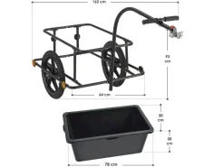 Juskys Campingzubehör|Fahrräder|Transportanhänger Fahrradanhänger 90 Liter