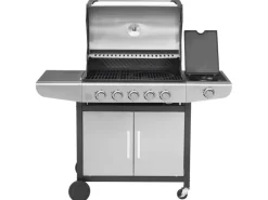 Justus Gasgrills|Ares Pro BBQ-Gasgrill 5 Hauptbrenner und 1 Seitenbrenner Edelstahl