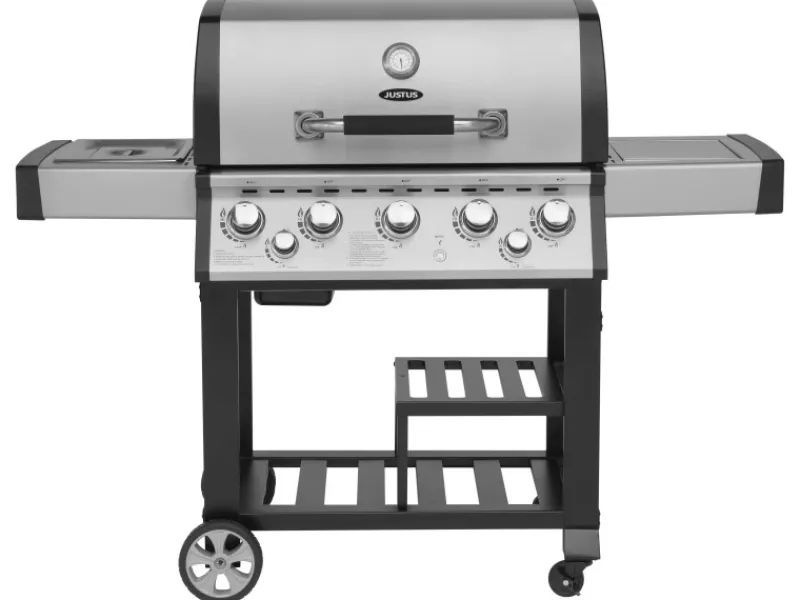 Premium BBQ-Gasgrill Mars 5 Brennern 1 Seitenbrenner 1 Infrarot Edelstahl*Justus Best